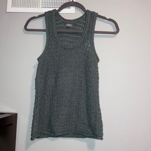 Aerie Blue/Green/Gray Crochet Knit Tank Top